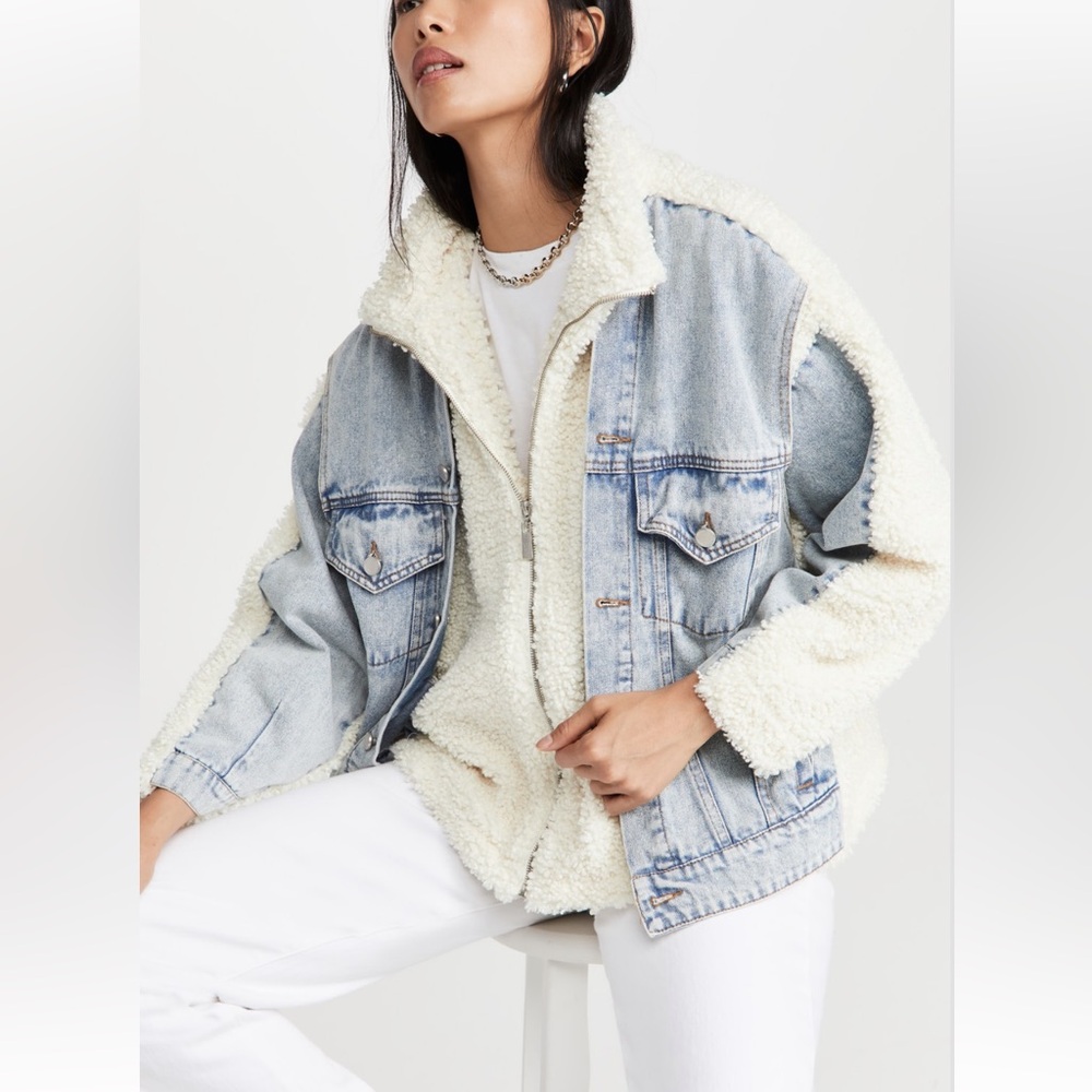 BLANKNYC Bear Hug Denim Sherpa Jacket